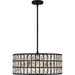 Myhouse Lighting Quoizel - GIB2820MBK - Four Light Pendant - Gibson - Matte Black