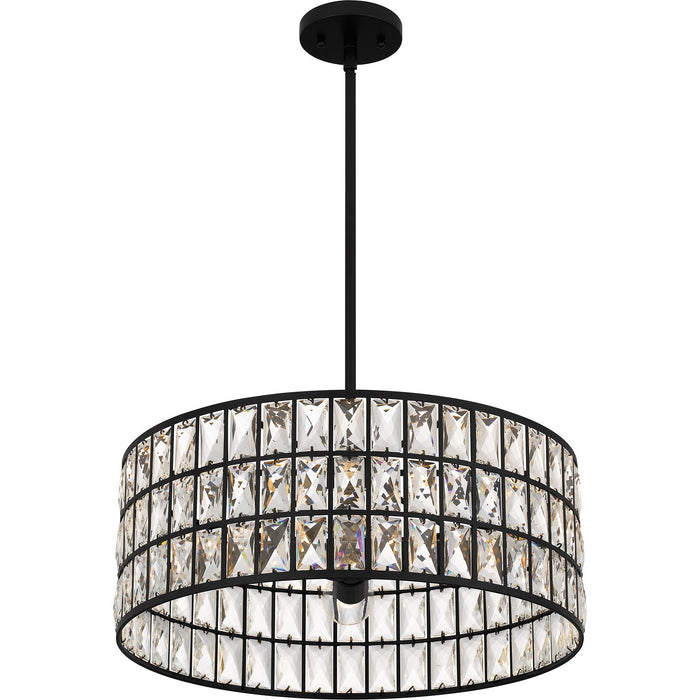 Myhouse Lighting Quoizel - GIB2820MBK - Four Light Pendant - Gibson - Matte Black