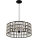 Myhouse Lighting Quoizel - GIB2820MBK - Four Light Pendant - Gibson - Matte Black