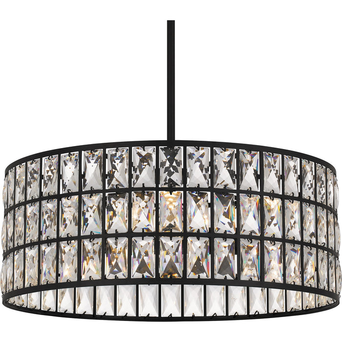 Myhouse Lighting Quoizel - GIB2820MBK - Four Light Pendant - Gibson - Matte Black