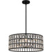 Myhouse Lighting Quoizel - GIB2820MBK - Four Light Pendant - Gibson - Matte Black