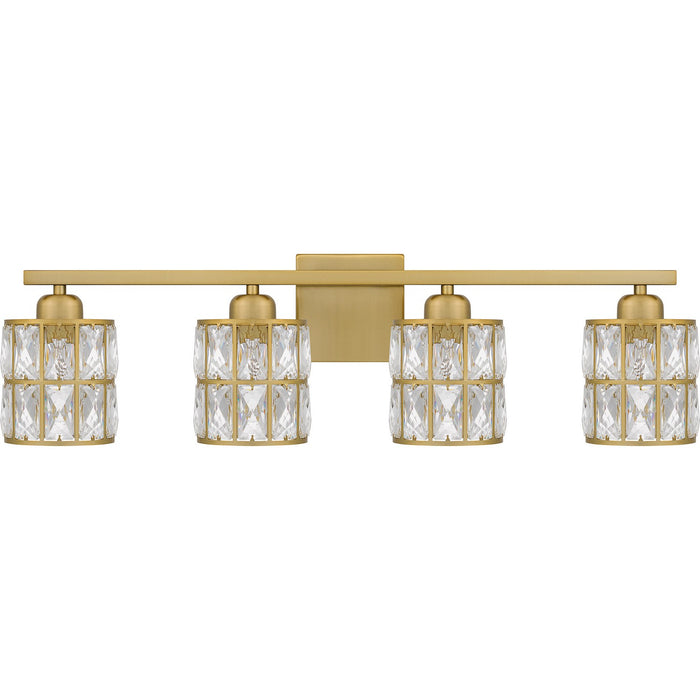 Myhouse Lighting Quoizel - GIB8630AB - Four Light Bath - Gibson - Aged Brass