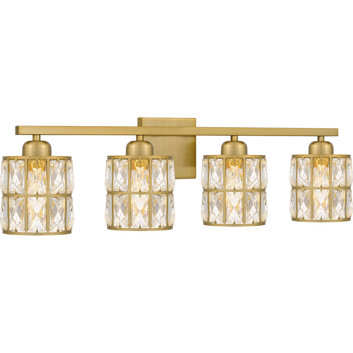 Myhouse Lighting Quoizel - GIB8630AB - Four Light Bath - Gibson - Aged Brass