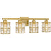 Myhouse Lighting Quoizel - GIB8630AB - Four Light Bath - Gibson - Aged Brass