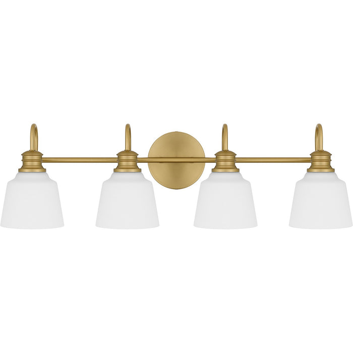 Myhouse Lighting Quoizel - HIN8630AB - Four Light Bath - Hinton - Aged Brass