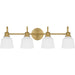 Myhouse Lighting Quoizel - HIN8630AB - Four Light Bath - Hinton - Aged Brass