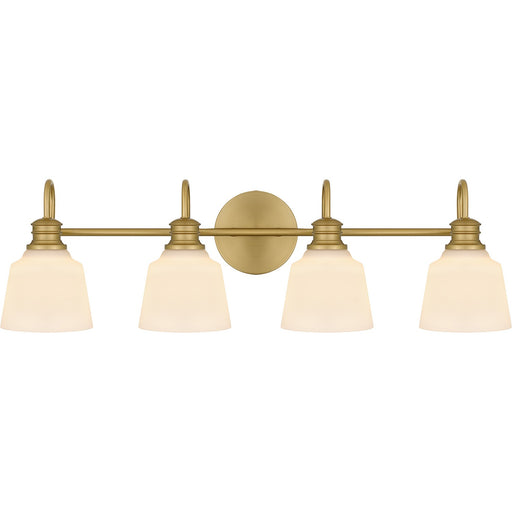 Myhouse Lighting Quoizel - HIN8630AB - Four Light Bath - Hinton - Aged Brass