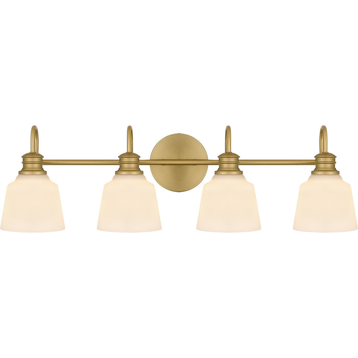 Myhouse Lighting Quoizel - HIN8630AB - Four Light Bath - Hinton - Aged Brass