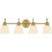 Myhouse Lighting Quoizel - HIN8630AB - Four Light Bath - Hinton - Aged Brass