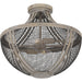 Myhouse Lighting Quoizel - HLE1715DGW - Two Light Semi Flush Mount - Hallie - Distressed Grey Wood