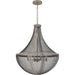 Myhouse Lighting Quoizel - HLE2822DGW - Four Light Pendant - Hallie - Distressed Grey Wood