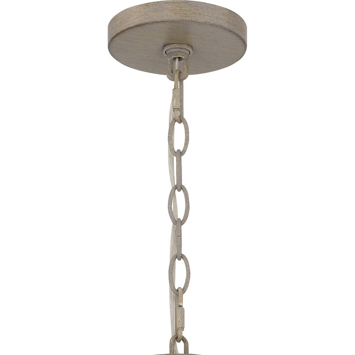 Myhouse Lighting Quoizel - HLE2822DGW - Four Light Pendant - Hallie - Distressed Grey Wood