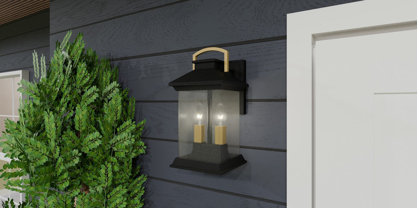 Myhouse Lighting Quoizel - HND8206EK - Two Light Outdoor Wall Mount - Henderson - Earth Black