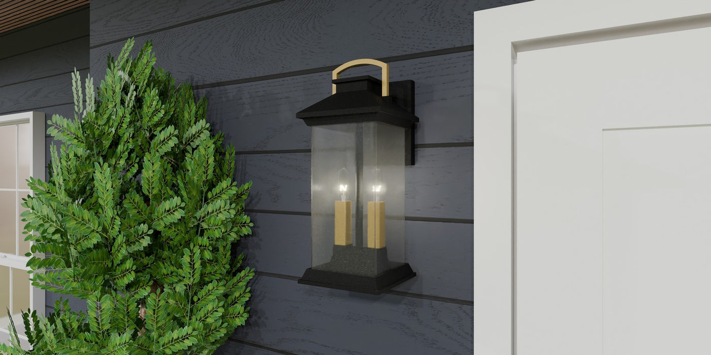 Myhouse Lighting Quoizel - HND8306EK - Two Light Outdoor Wall Mount - Henderson - Earth Black