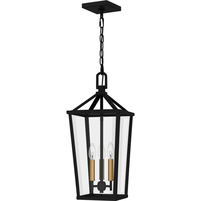 Myhouse Lighting Quoizel - HUL1909MBK - Three Light Outdoor Hanging Lantern - Hull - Matte Black