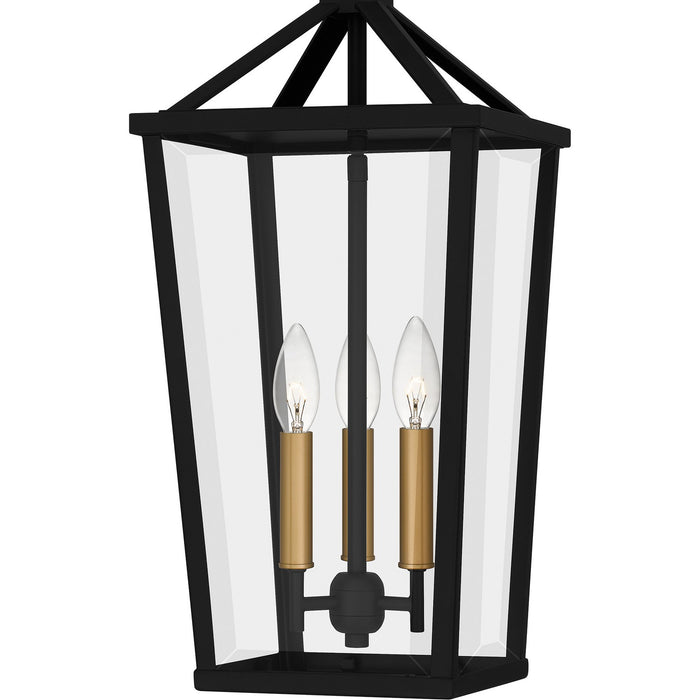 Myhouse Lighting Quoizel - HUL1909MBK - Three Light Outdoor Hanging Lantern - Hull - Matte Black