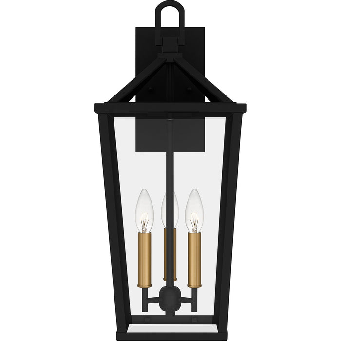 Myhouse Lighting Quoizel - HUL8409MBK - Three Light Outdoor Wall Mount - Hull - Matte Black