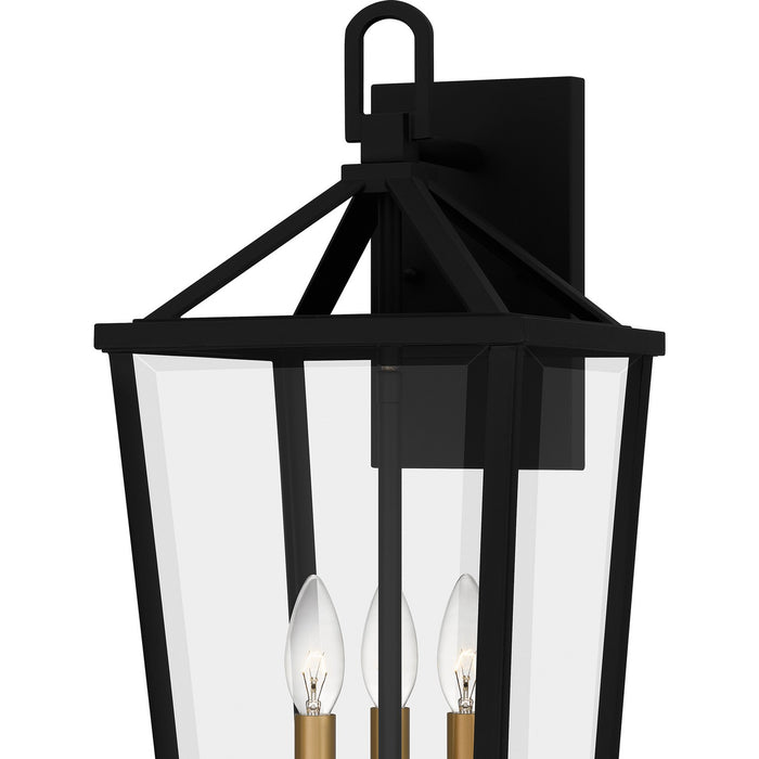 Myhouse Lighting Quoizel - HUL8409MBK - Three Light Outdoor Wall Mount - Hull - Matte Black