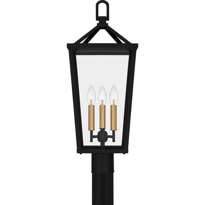 Myhouse Lighting Quoizel - HUL9009MBK - Three Light Outdoor Post Mount - Hull - Matte Black