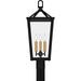 Myhouse Lighting Quoizel - HUL9009MBK - Three Light Outdoor Post Mount - Hull - Matte Black