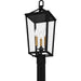 Myhouse Lighting Quoizel - HUL9009MBK - Three Light Outdoor Post Mount - Hull - Matte Black