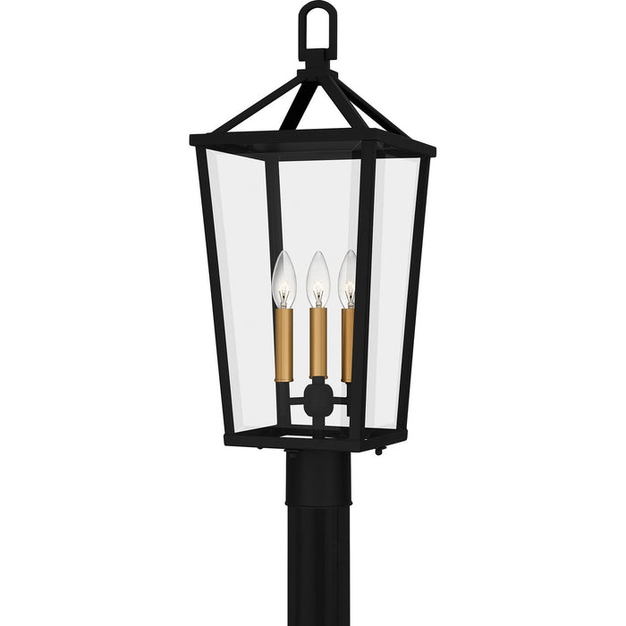 Myhouse Lighting Quoizel - HUL9009MBK - Three Light Outdoor Post Mount - Hull - Matte Black