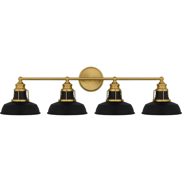 Myhouse Lighting Quoizel - HUX8634AB - Four Light Bath - Huxley - Aged Brass