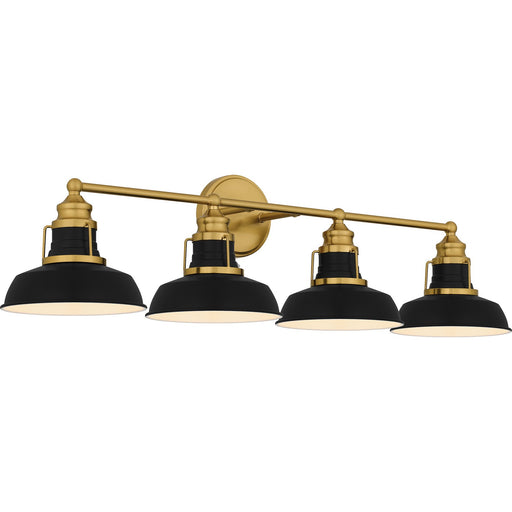 Myhouse Lighting Quoizel - HUX8634AB - Four Light Bath - Huxley - Aged Brass