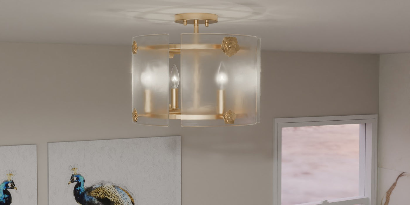 Myhouse Lighting Quoizel - JOL1716LG - Four Light Semi Flush Mount - Jolie - Light Gold