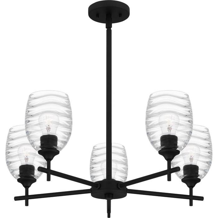 Myhouse Lighting Quoizel - LCY5025MBK - Five Light Chandelier - Lucy - Matte Black