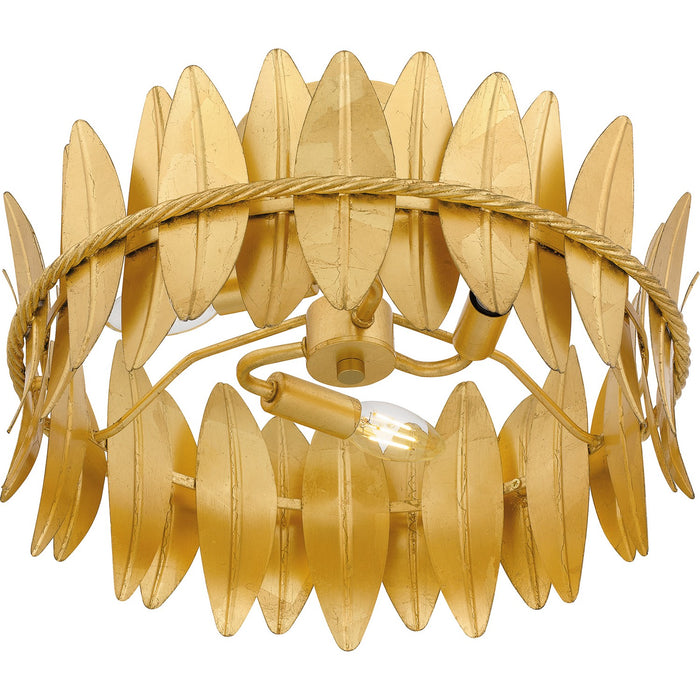 Myhouse Lighting Quoizel - LIZ1716GFL - Three Light Semi Flush Mount - Liza - Gold Leaf