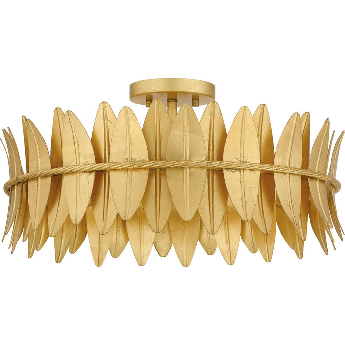 Myhouse Lighting Quoizel - LIZ1720GFL - Four Light Semi Flush Mount - Liza - Gold Leaf