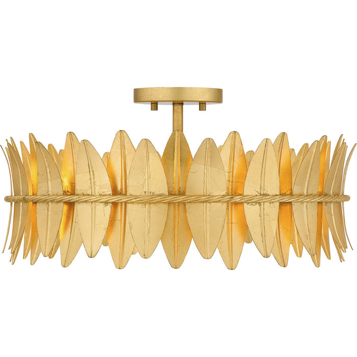 Myhouse Lighting Quoizel - LIZ1720GFL - Four Light Semi Flush Mount - Liza - Gold Leaf