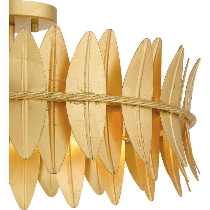 Myhouse Lighting Quoizel - LIZ1720GFL - Four Light Semi Flush Mount - Liza - Gold Leaf