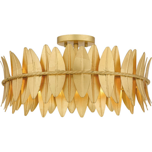 Myhouse Lighting Quoizel - LIZ1720GFL - Four Light Semi Flush Mount - Liza - Gold Leaf