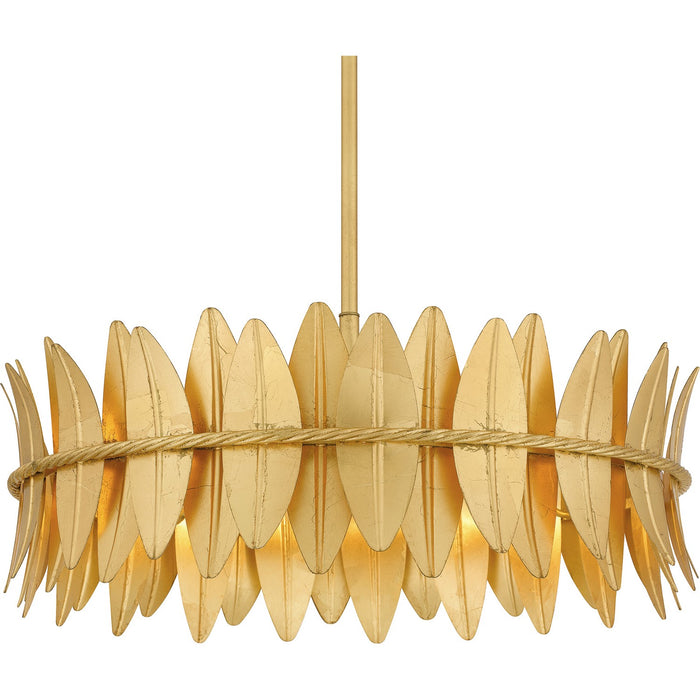 Myhouse Lighting Quoizel - LIZ2820GFL - Four Light Pendant - Liza - Gold Leaf