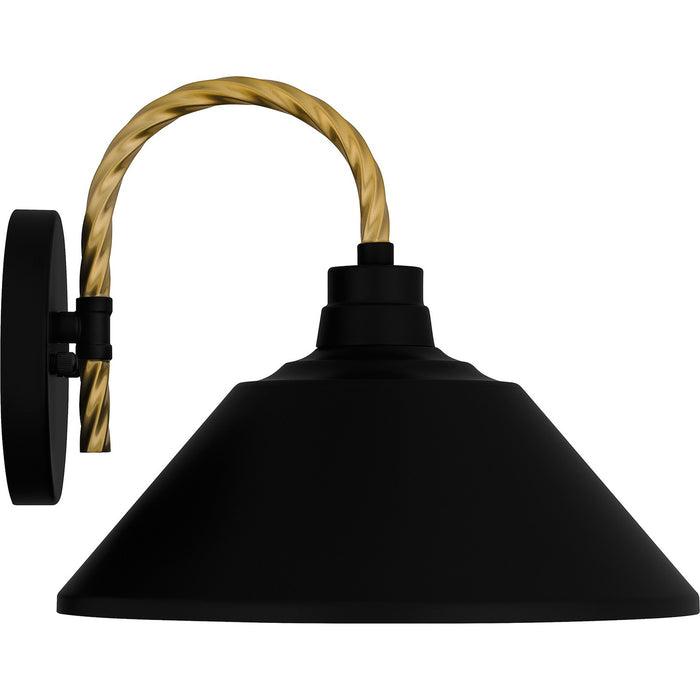 Myhouse Lighting Quoizel - LSH8411MBK - One Light Outdoor Lantern - Longshore - Matte Black