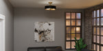 Myhouse Lighting Quoizel - MAD1717AB - Three Light Semi Flush Mount - Madden - Aged Brass