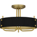 Myhouse Lighting Quoizel - MAD1717AB - Three Light Semi Flush Mount - Madden - Aged Brass