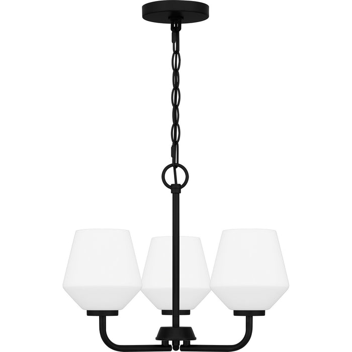 Myhouse Lighting Quoizel - NIE2817MBK - Three Light Pendant - Nielson - Matte Black