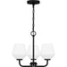 Myhouse Lighting Quoizel - NIE2817MBK - Three Light Pendant - Nielson - Matte Black