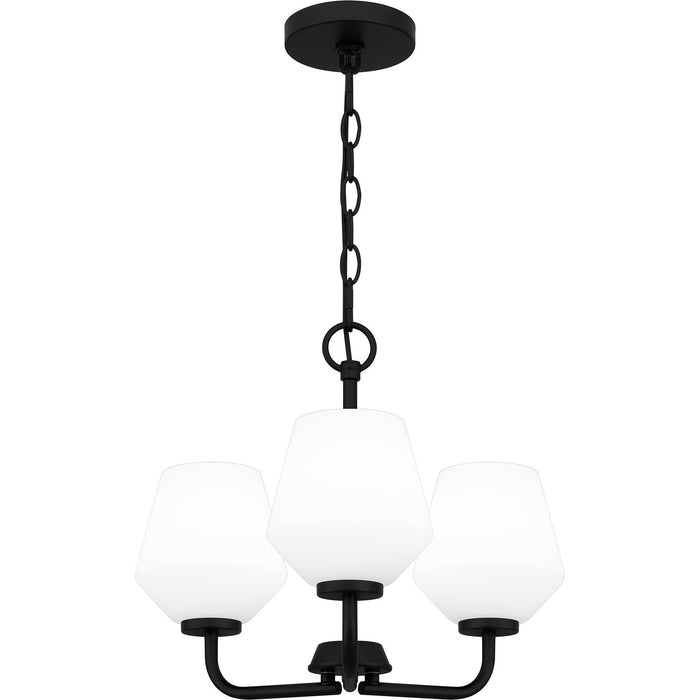 Myhouse Lighting Quoizel - NIE2817MBK - Three Light Pendant - Nielson - Matte Black