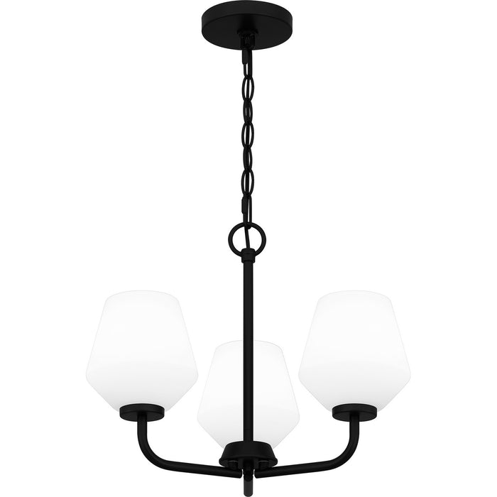 Myhouse Lighting Quoizel - NIE2817MBK - Three Light Pendant - Nielson - Matte Black