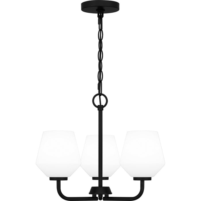 Myhouse Lighting Quoizel - NIE2817MBK - Three Light Pendant - Nielson - Matte Black