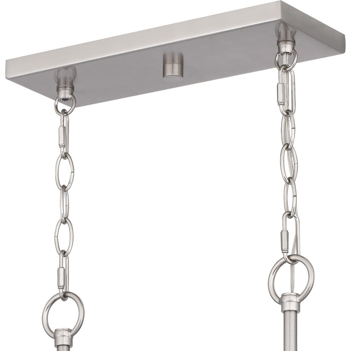 Myhouse Lighting Quoizel - NIE436BN - Four Light Linear Chandelier - Nielson - Brushed Nickel