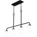 Myhouse Lighting Quoizel - NIE436MBK - Four Light Linear Chandelier - Nielson - Matte Black