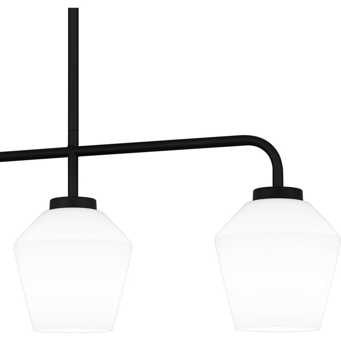 Myhouse Lighting Quoizel - NIE436MBK - Four Light Linear Chandelier - Nielson - Matte Black