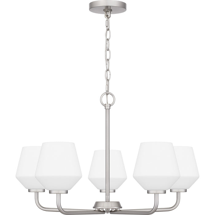 Myhouse Lighting Quoizel - NIE5025BN - Five Light Chandelier - Nielson - Brushed Nickel