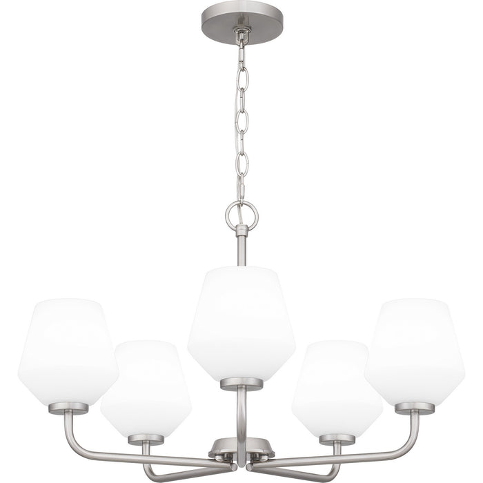 Myhouse Lighting Quoizel - NIE5025BN - Five Light Chandelier - Nielson - Brushed Nickel