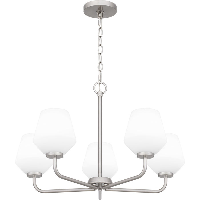 Myhouse Lighting Quoizel - NIE5025BN - Five Light Chandelier - Nielson - Brushed Nickel